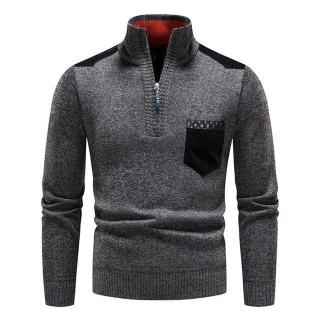 Waldo | Wool Zip Sweater – Modern Warmer für Männer