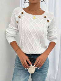 Lena | Bequemer und eleganter Strickpullover mit Zopfmuster