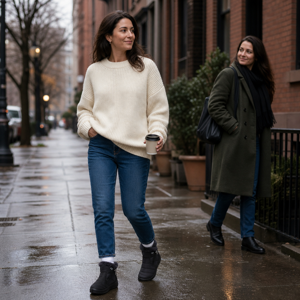 Lunavia | Wasserabweisende Ankle Boots mit Plüschfutter