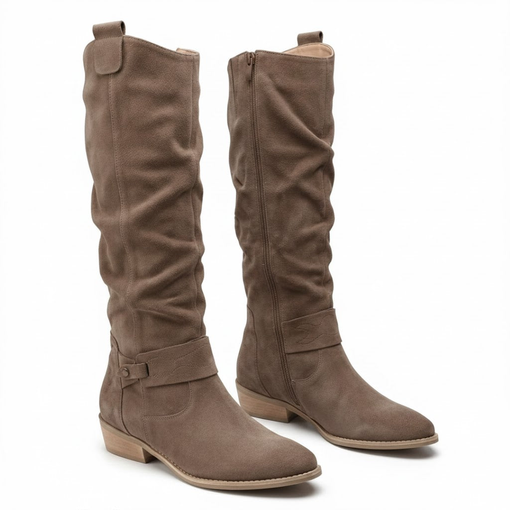 Katrin | Bequeme und elegante Kniehohe Slouch Stiefel