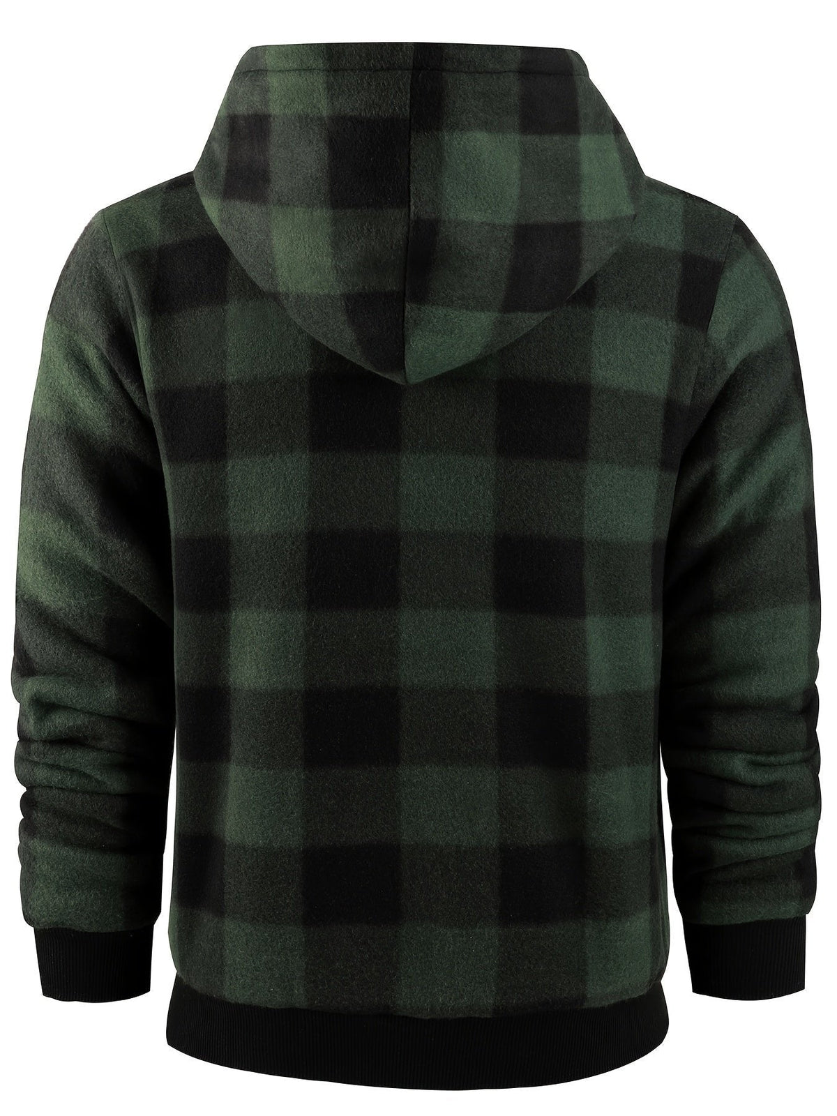 Declan | Zip-Up Hooded Jacket – Cozy Plaid Design for Men