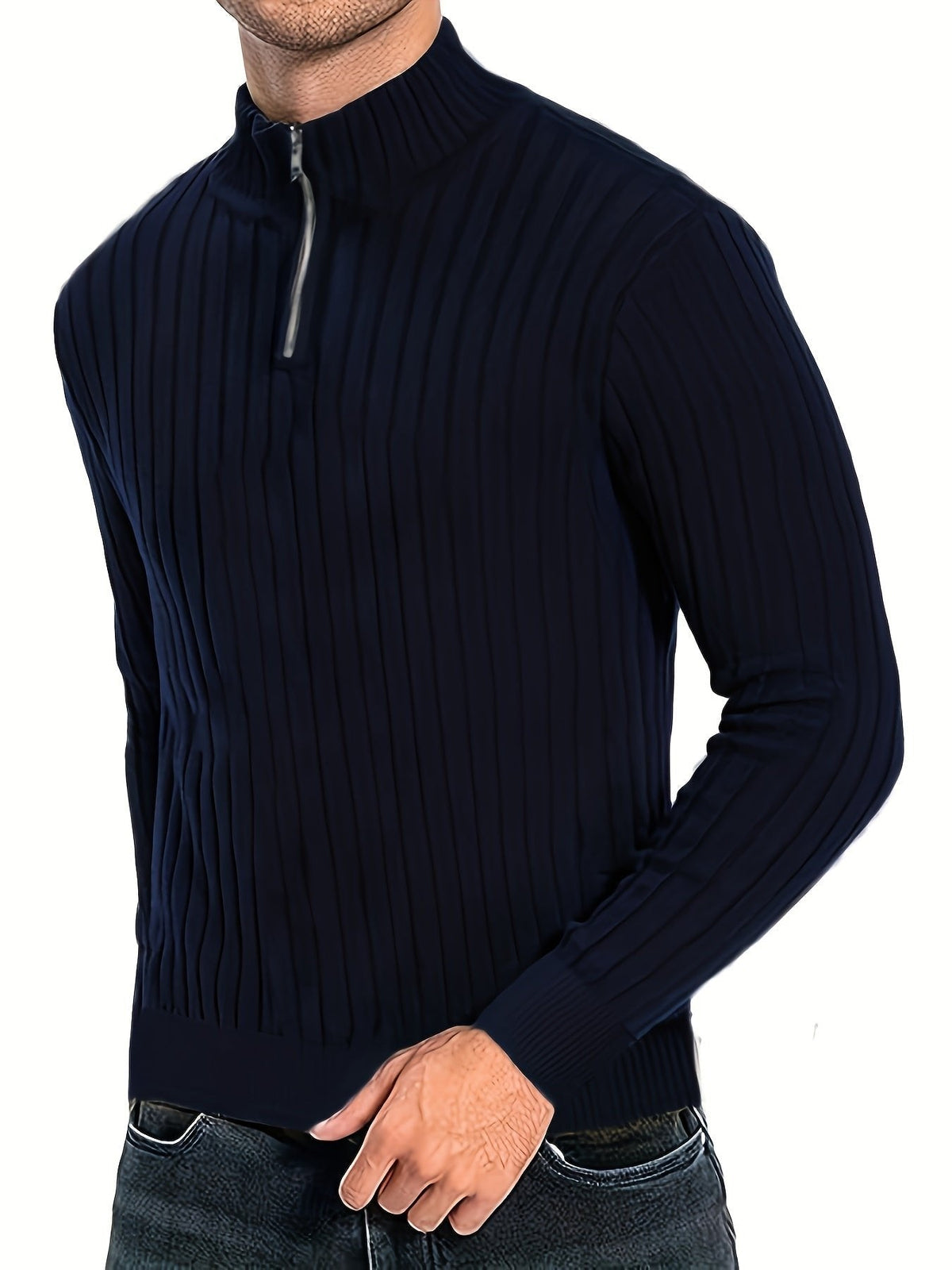 Thatcher | Ribbed Quarter-Zip Sweater for Everyday Comfort