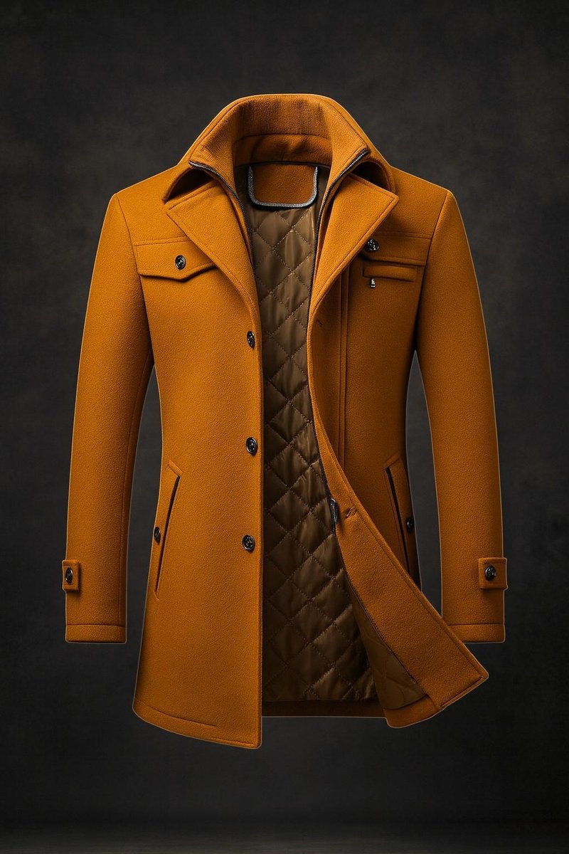 Dominik | Wool Coat – Elegant Insulated Design for Men