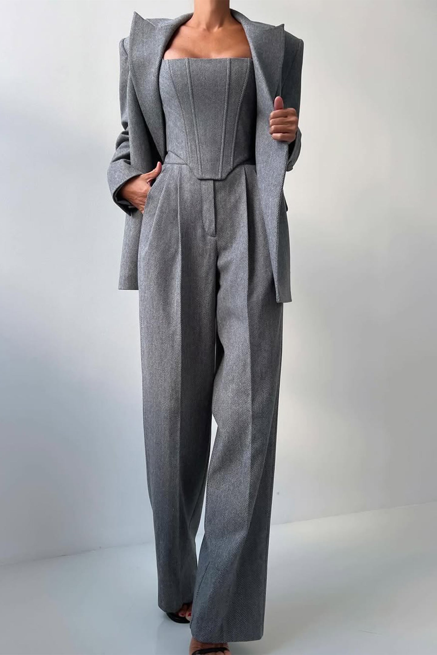 Luna | Zweireihiges Dreiteilig Blazer-Set für Damen