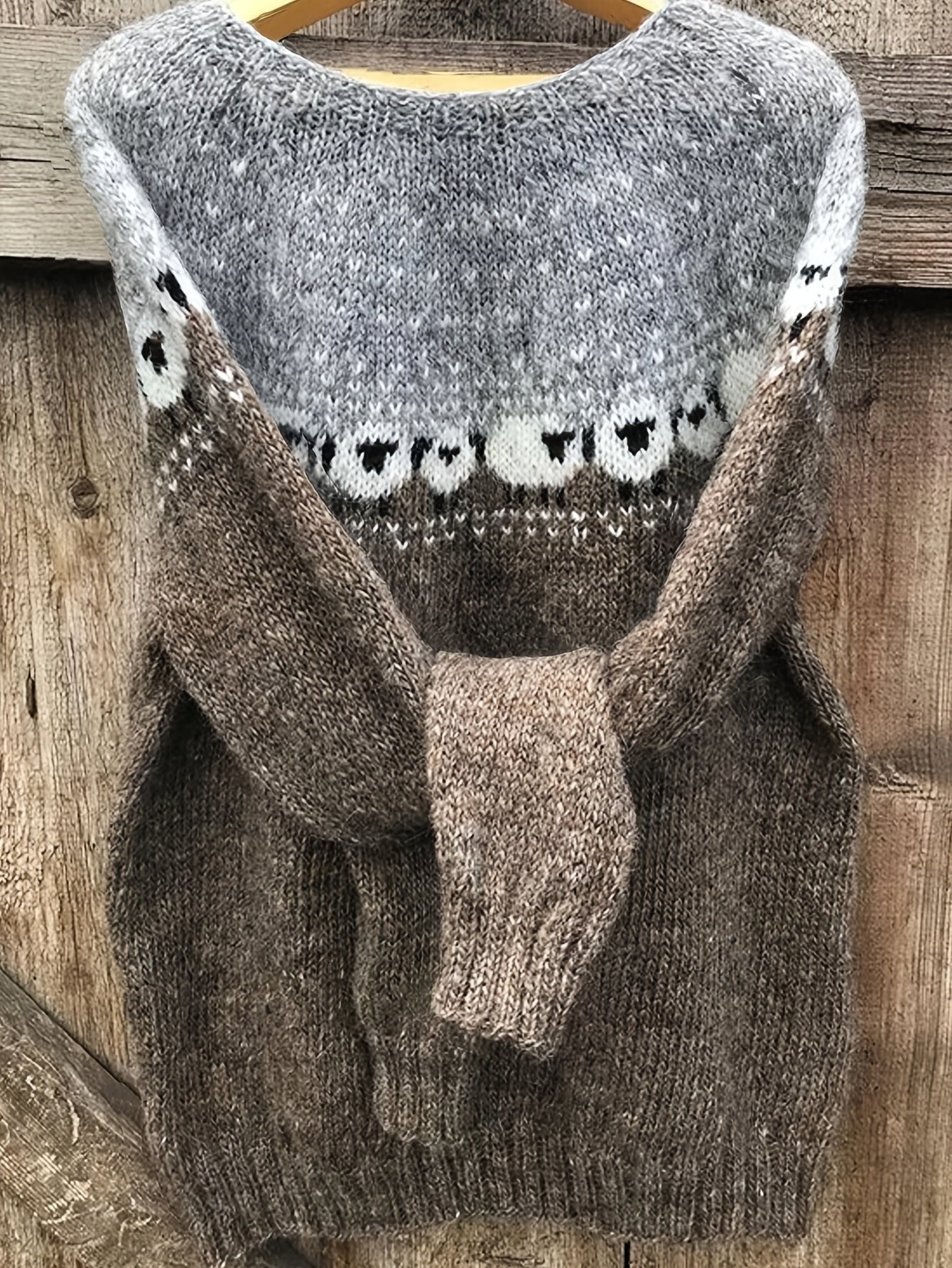 Helena | Gemütlicher und stilvoller Schafwolle Jacquard-Muster Strickpullover