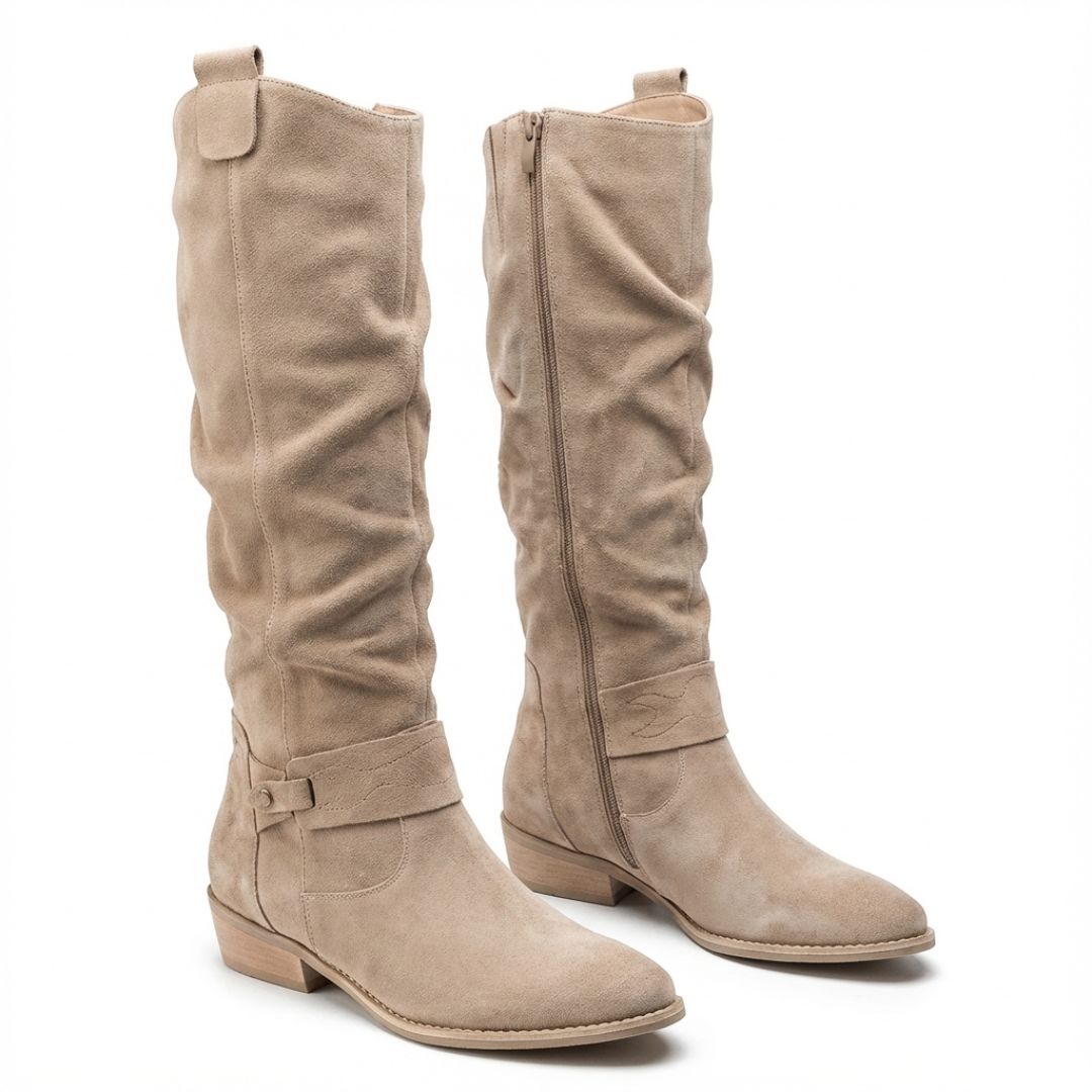 Katrin | Bequeme und elegante Kniehohe Slouch Stiefel