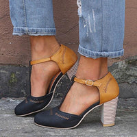 Clara | Klassische und bequeme Mary Jane Schuhe mit Blockabsatz