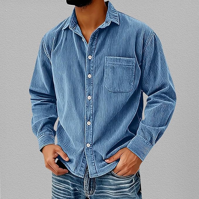 Daniel | Elegantes Langarmhemd aus Cord in Regular-Fit