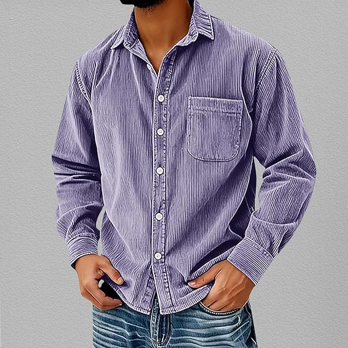 Daniel | Elegantes Langarmhemd aus Cord in Regular-Fit