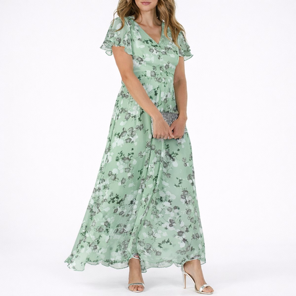 Julia | Feminin geblümtes Herbst Hochzeits Maxikleid