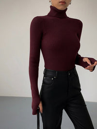 Charlotte | Eleganter Und Bequemer Gerippter Rollkragenpullover