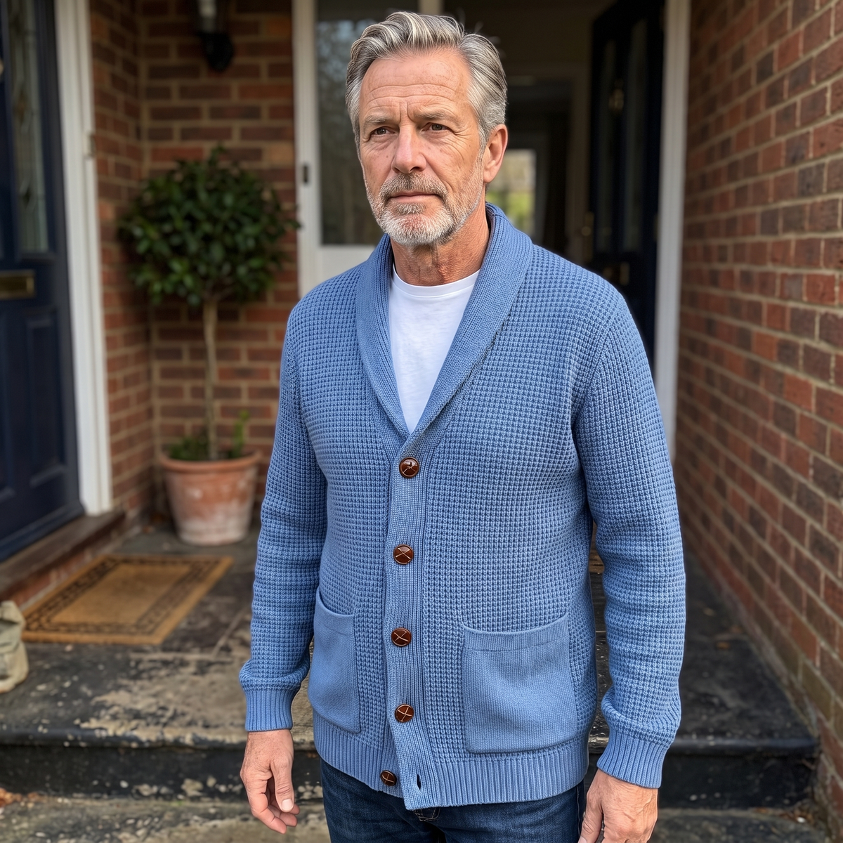 ALEXANDER MATTHEW | Vintage Cardigan mit Volcanic Stone-Buttons