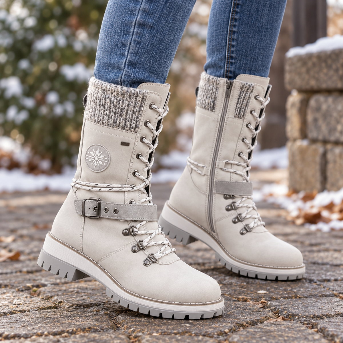 Snowlina | Kniehohe Isolierte Schneestiefel für Frauen