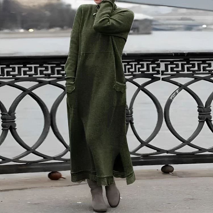 Mara | Strick Maxi Kleid – Bequemes Oversized Design für Winter