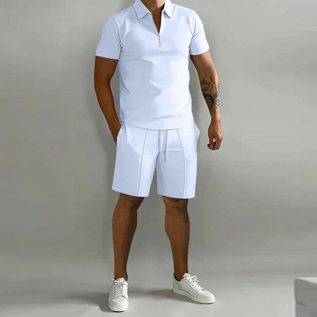 Jacob | Polo- und Tailored Shorts Set – Elegante Passform für Männer