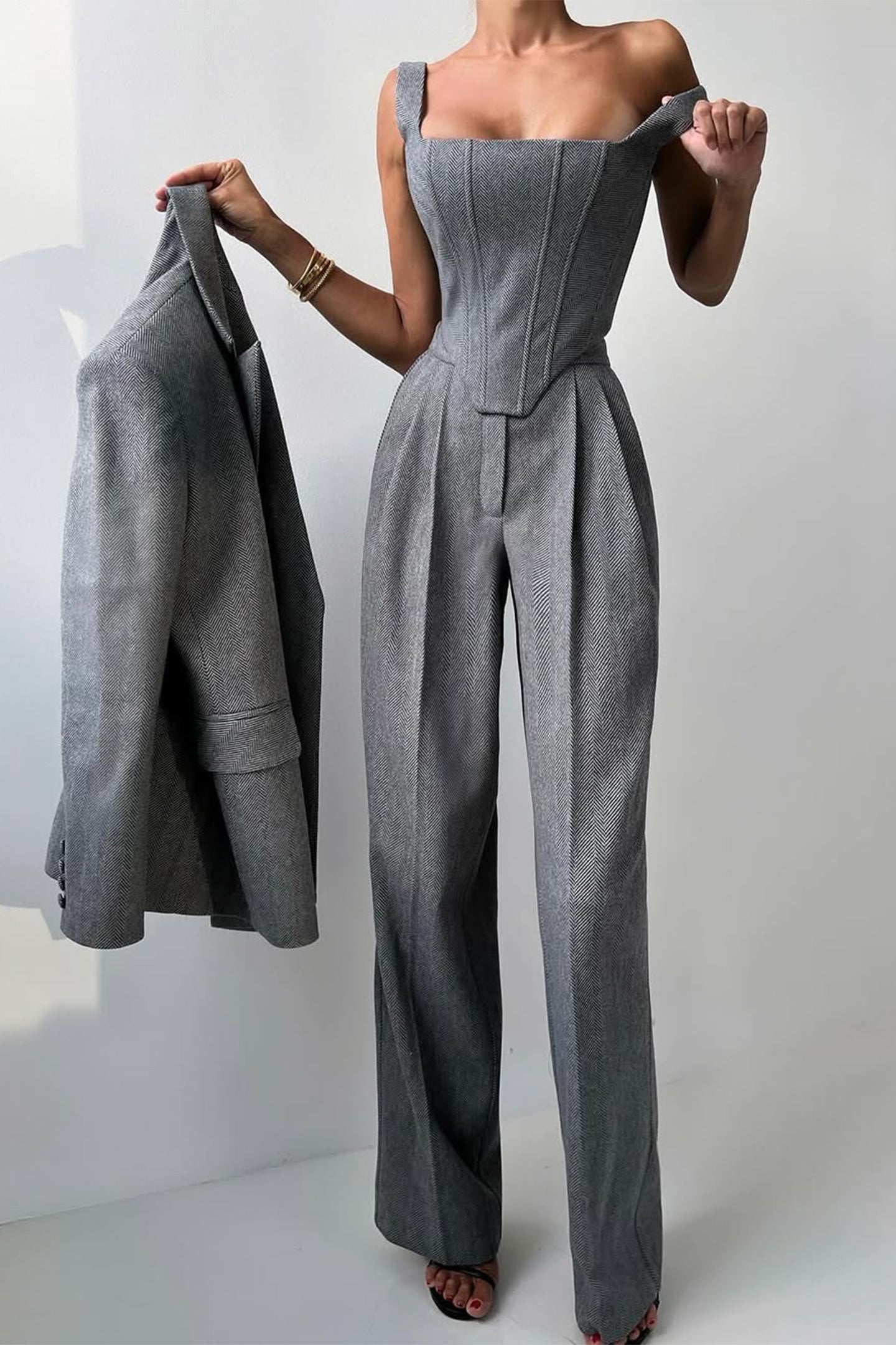 Luna | Zweireihiges Dreiteilig Blazer-Set für Damen