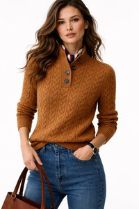 Amelia | Klassischer Und Eleganter Kabelstrick Rollkragenpullover