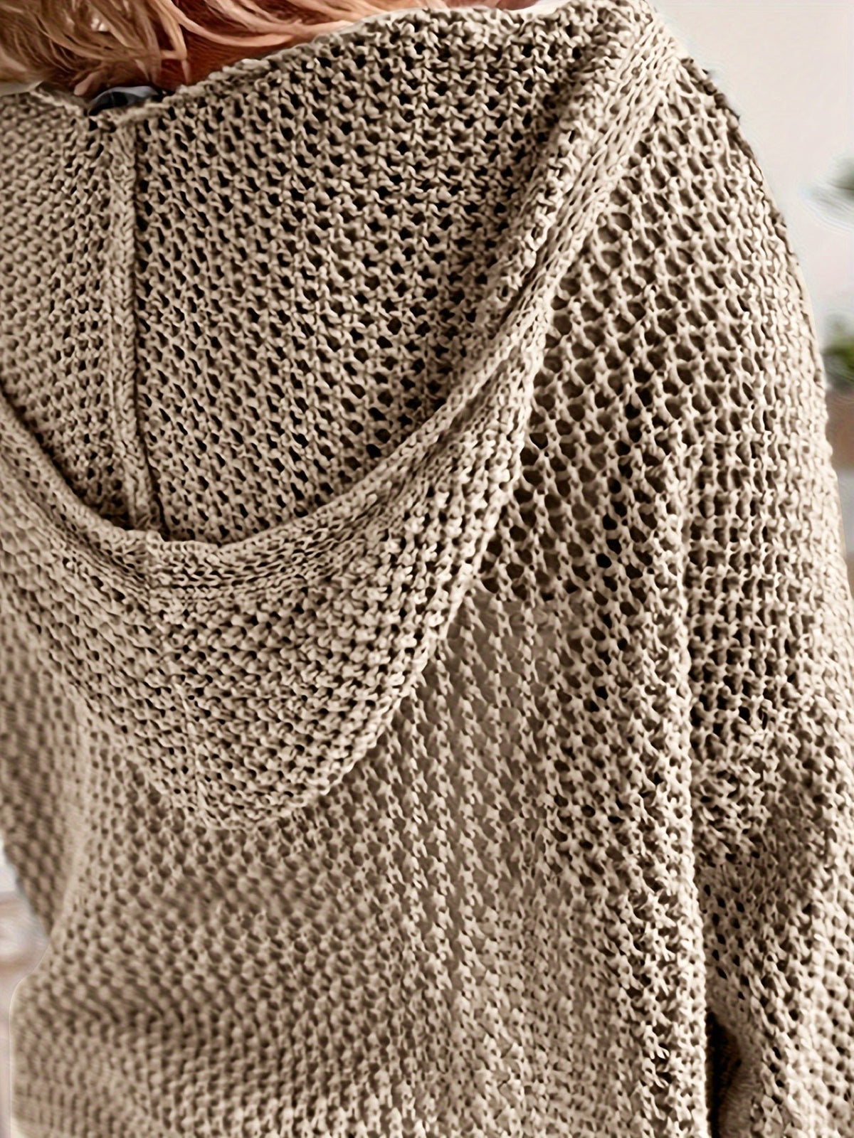 Delaney | Offener Strickpullover mit Kapuze