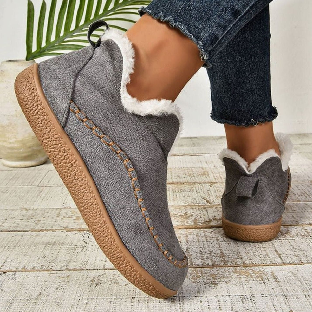 Camila | Suede Moccasin Loafers – Fleece-Lined für Frauen