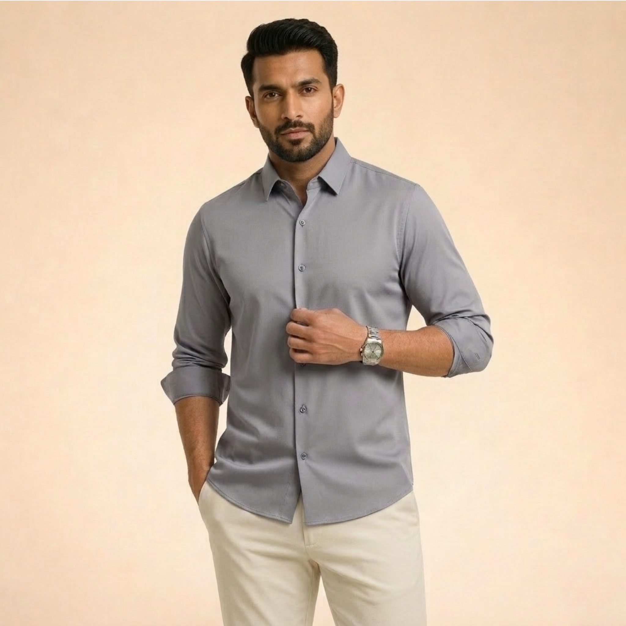 Daniel | Modernes Langarmhemd für Herren