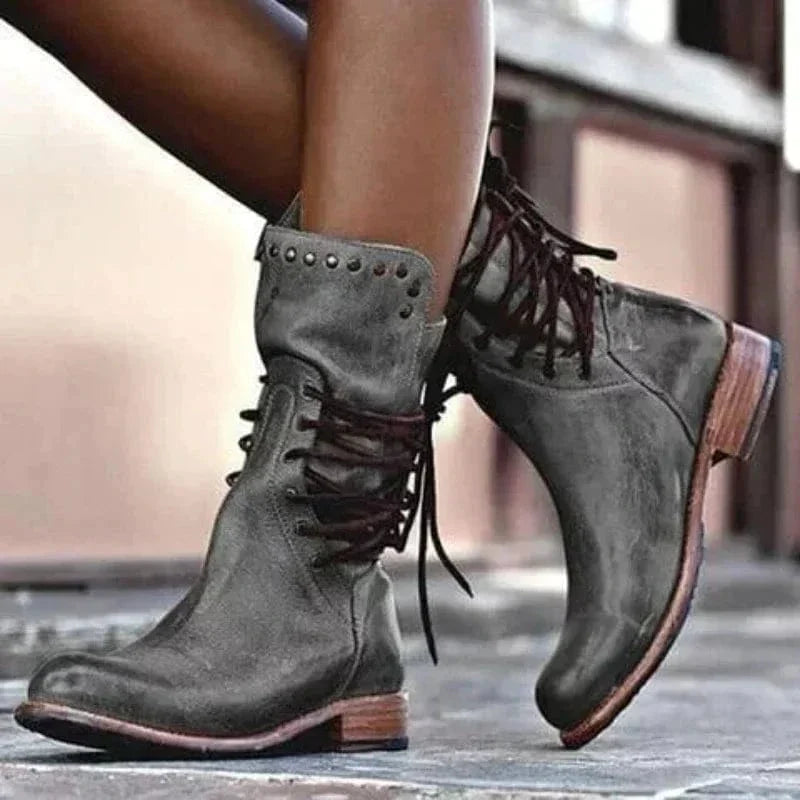 Emma | Rustikale Western Stiefeletten mit Schnürung