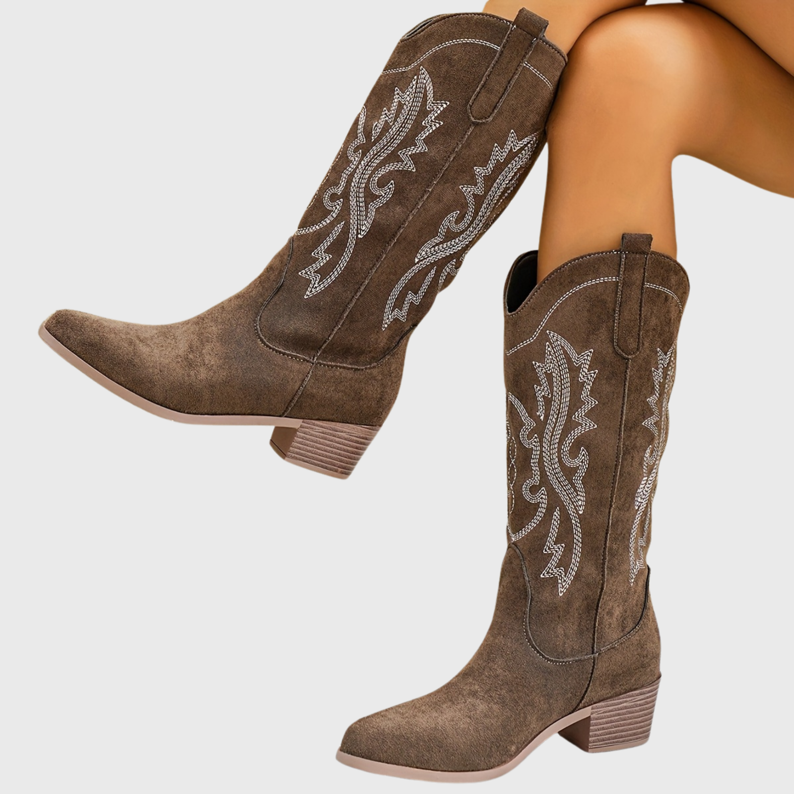 Sarah | Stilvolle und elegante breite Waden Cowboystiefel