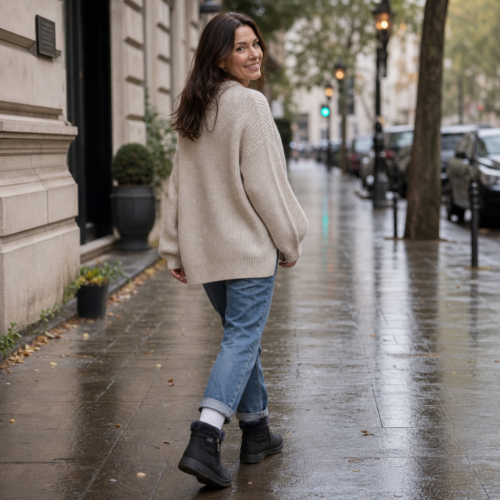 Lunavia | Wasserabweisende Ankle Boots mit Plüschfutter