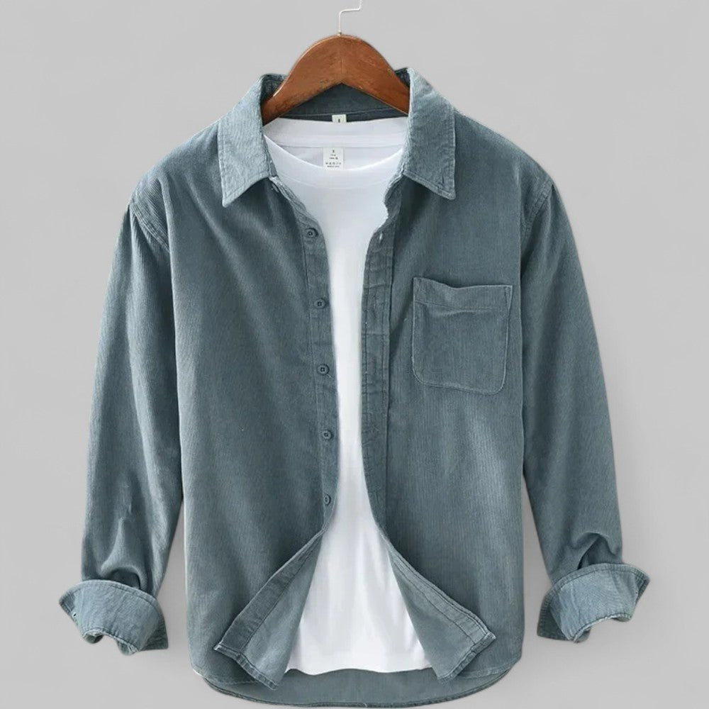 Alighiero | Corduroy Hemd mit langen Ärmeln – Retro Stil