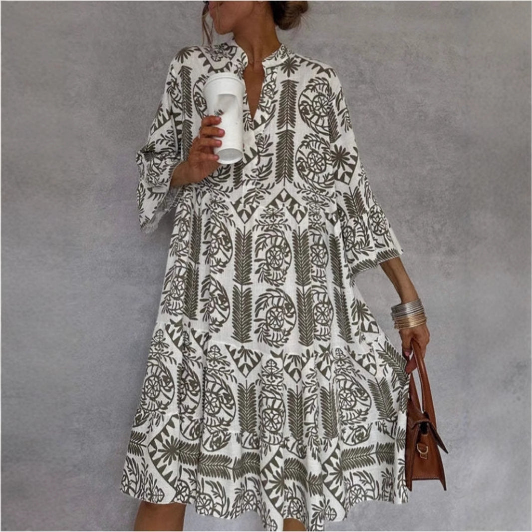 Emma | Bequemes und charmantes Blumen Tunika Kleid
