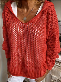 Johanna | Luftiger und Eleganter Damen Kapuzen-Strickpullover