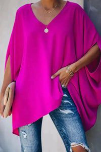 Greta | Bequemes oversized Tunika Oberteil mit V-Ausschnitt