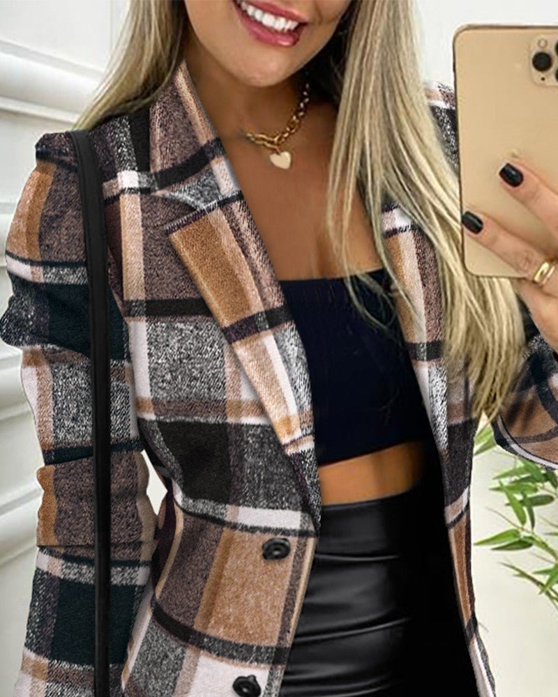 Christina | Bequemer und eleganter Karomuster Blazer