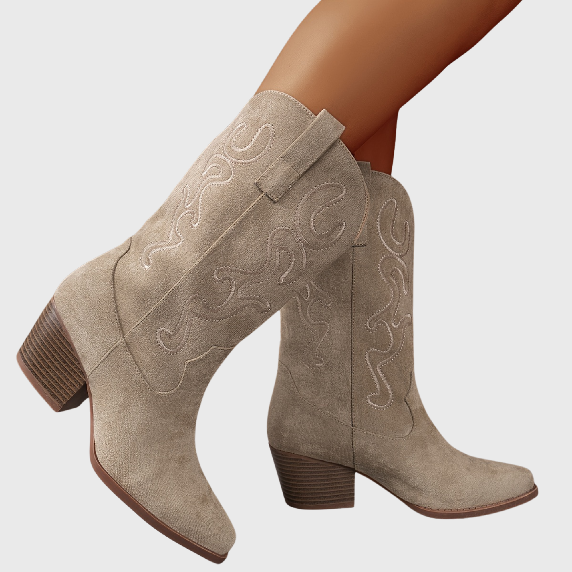 Marielle | Farbenfrohe und stilvolle weitem Schaft Cowboystiefel