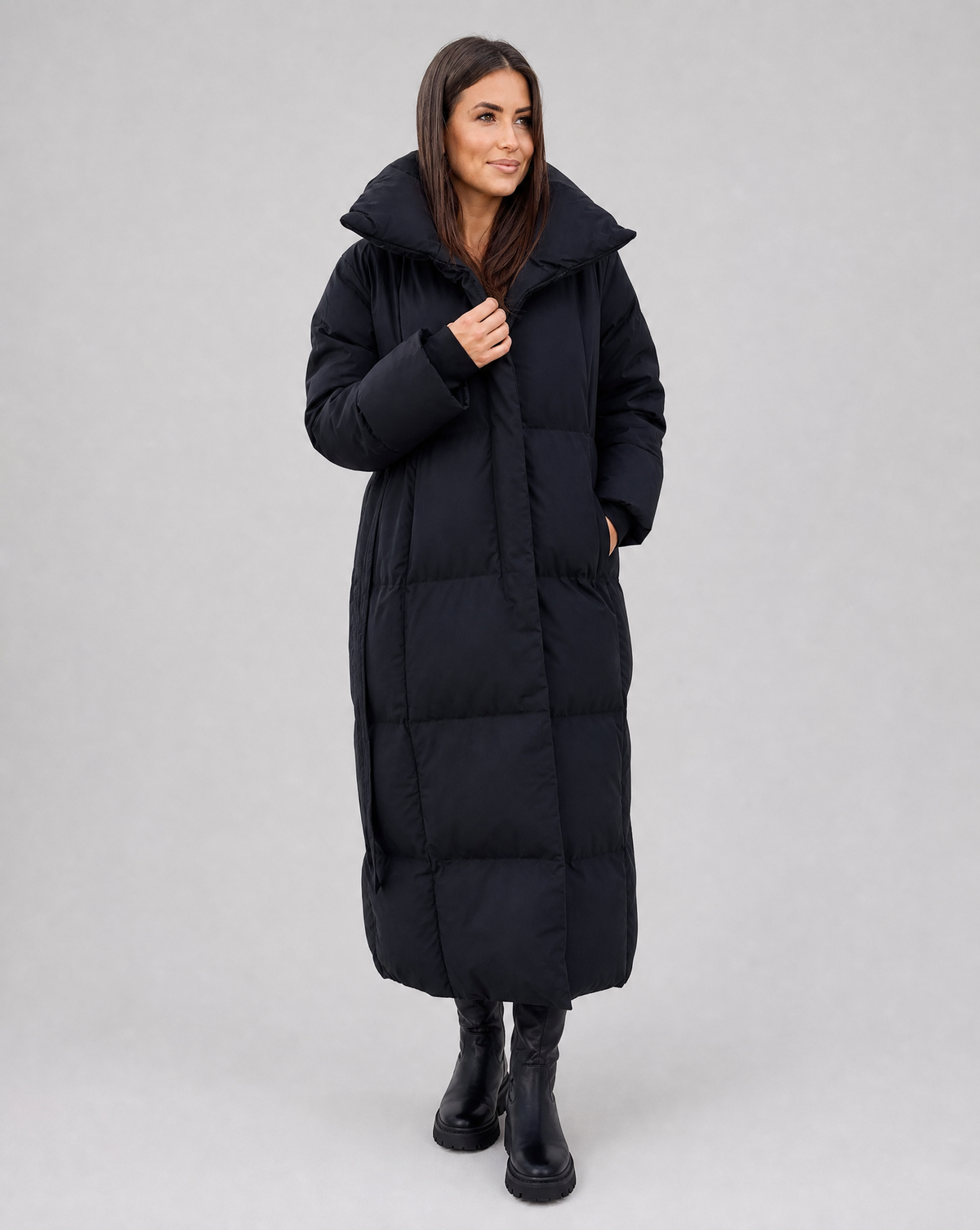 Velora | Long Puffer Jacket – Quilted Winter Coat for Women