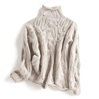 Victoria | Gemütlicher und eleganter Zopfstrick Rollkragenpullover