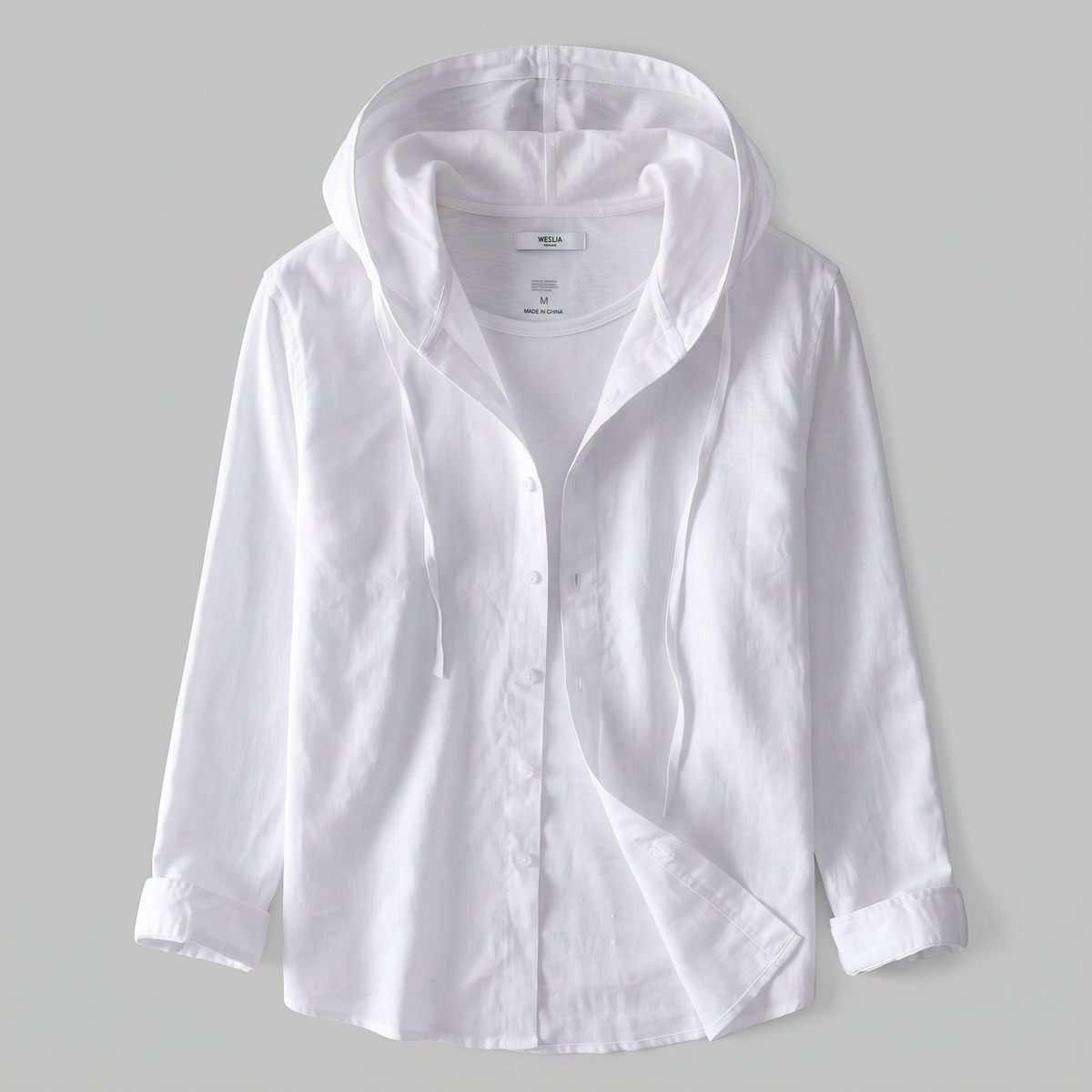 Nova | Linen Hoodie – Refined Casual Style