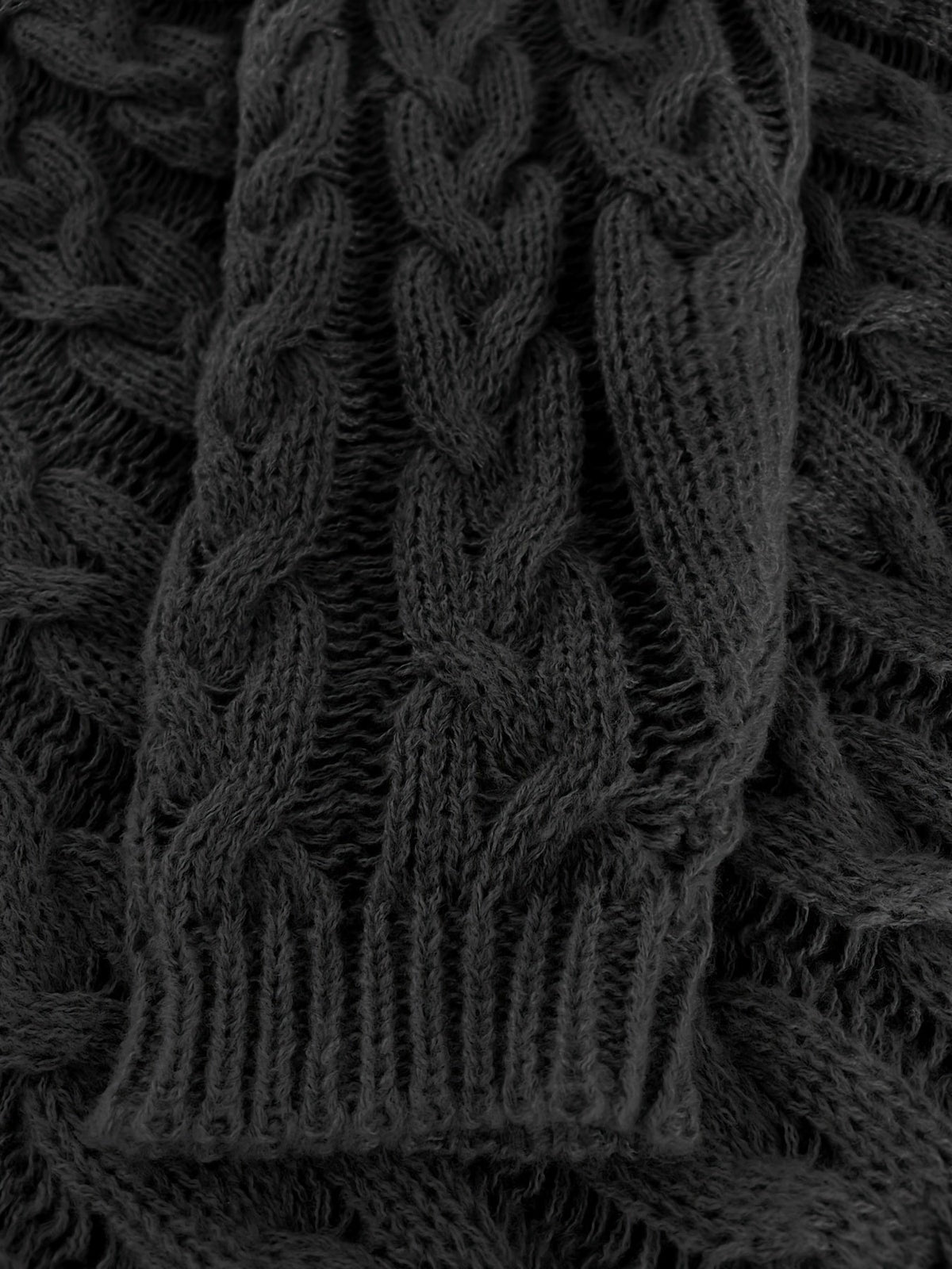 Florence | Cable-Knit Sweater – Relaxed V-Neck Style