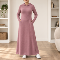 Freya | Bequemes und schmeichelhaftes Damen Hooded Maxikleid