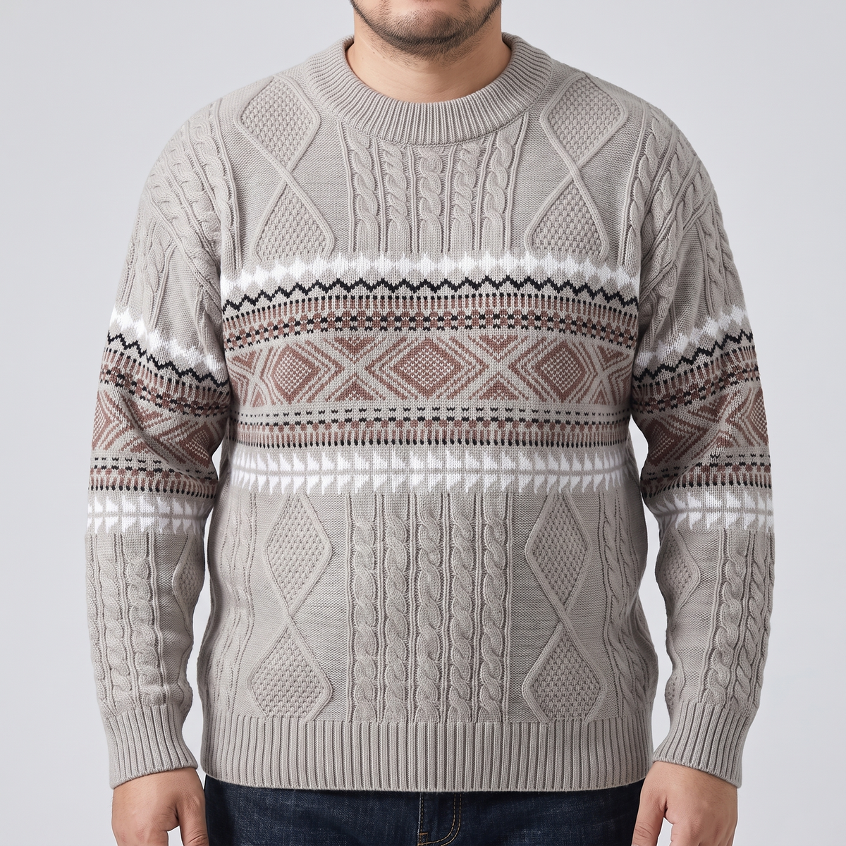 Arvid | Nordic Knit Sweater – Warme Cable-Knitstijl voor Mannen