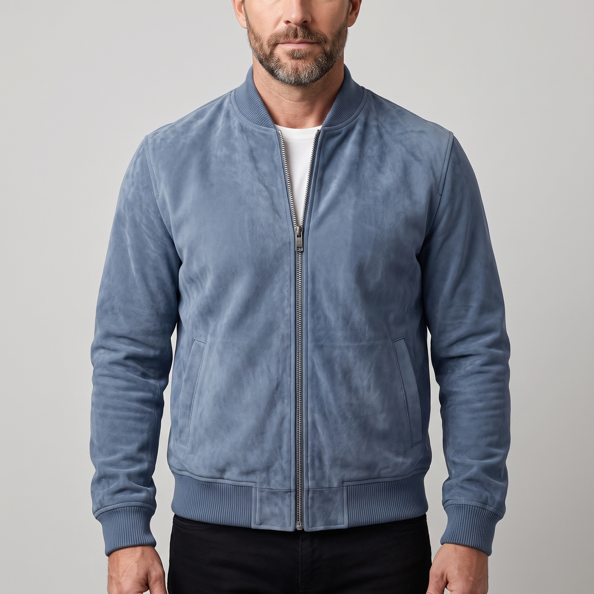 Montclair | Suede Bomber Jacket – Klassische Passform für Männer