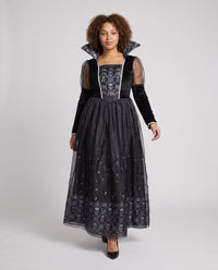 Valentina | Elegantes und Mystisches Damen Halloween Gothic Kleid