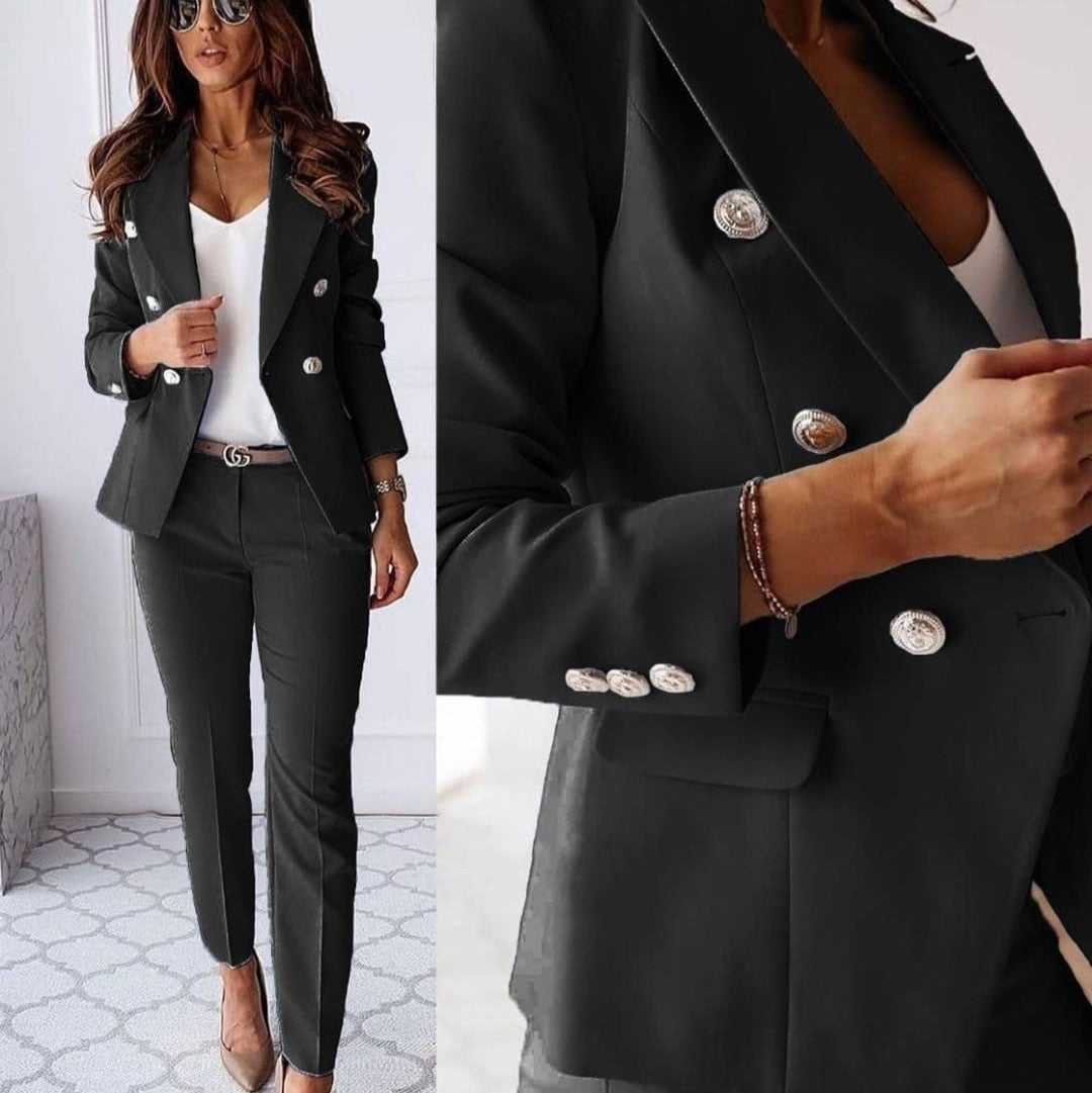 Adeline | Elegantes zweireihiges Damen Blazer Set