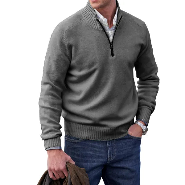 Bastian | Cashmere Pullover mit Reißverschluss – Eleganter Stil