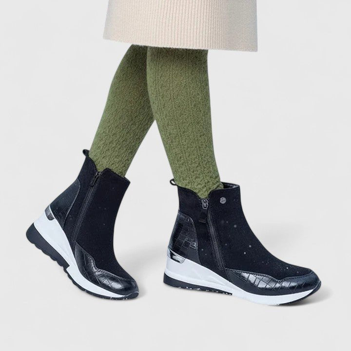 Julia | Elegante und stützende Orthopädische Keilabsatz-Stiefeletten