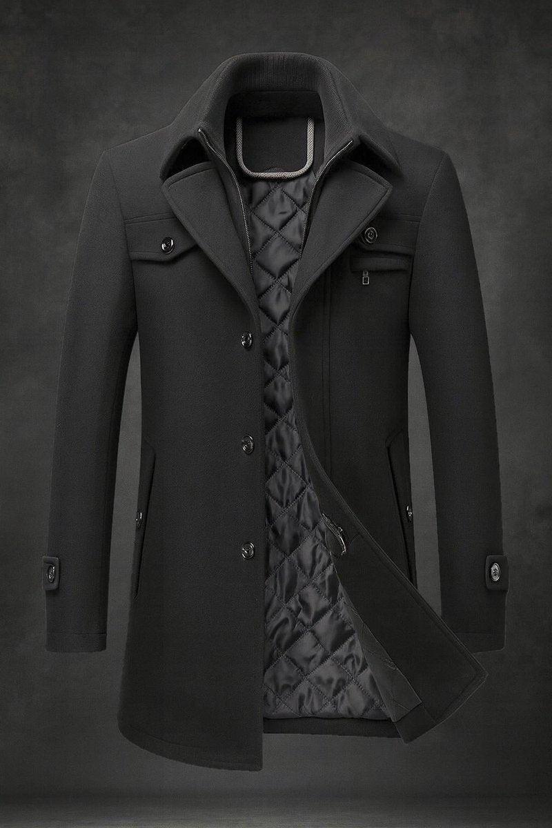 Dominik | Wool Coat – Elegant Insulated Design for Men
