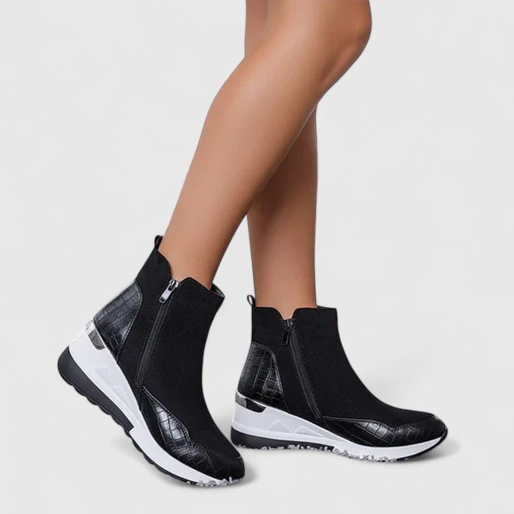 Julia | Elegante und stützende Orthopädische Keilabsatz-Stiefeletten