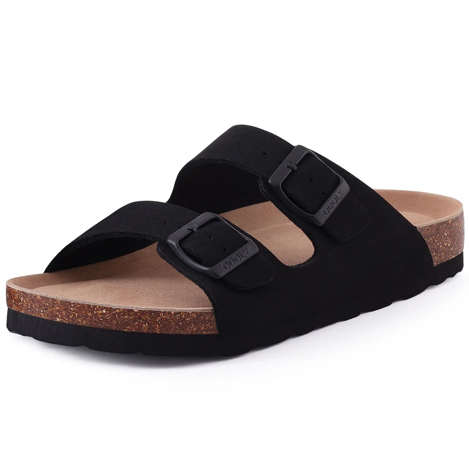 Mira | Elegante Wildleder Pantoletten mit Korksohle