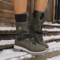 Jennifer | Warme und stilvolle Damen kniehohe Schneestiefel