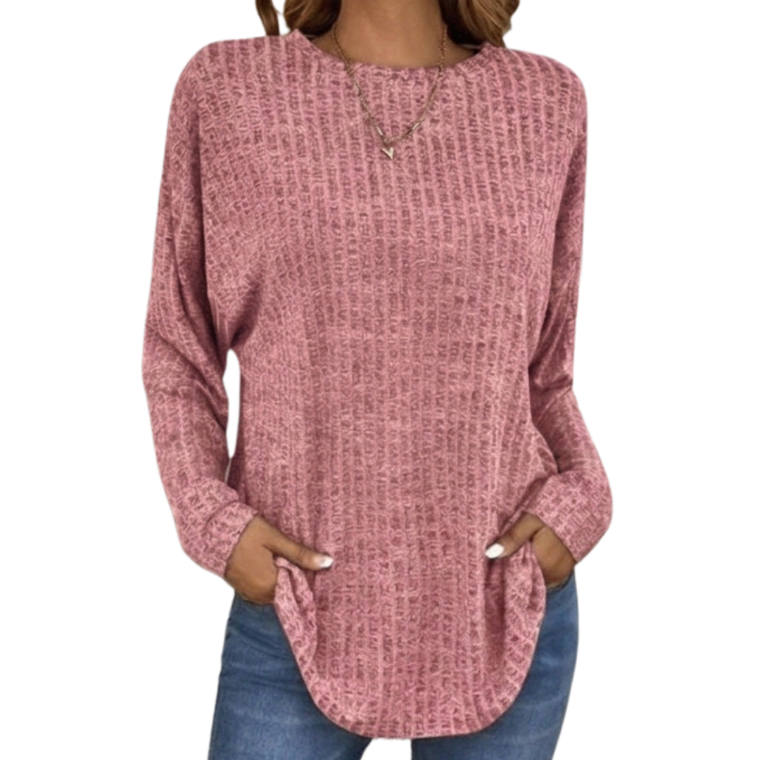 Wovelle | Waffle Knit Oversized Sweater – Casual Fit voor Vrouwen
