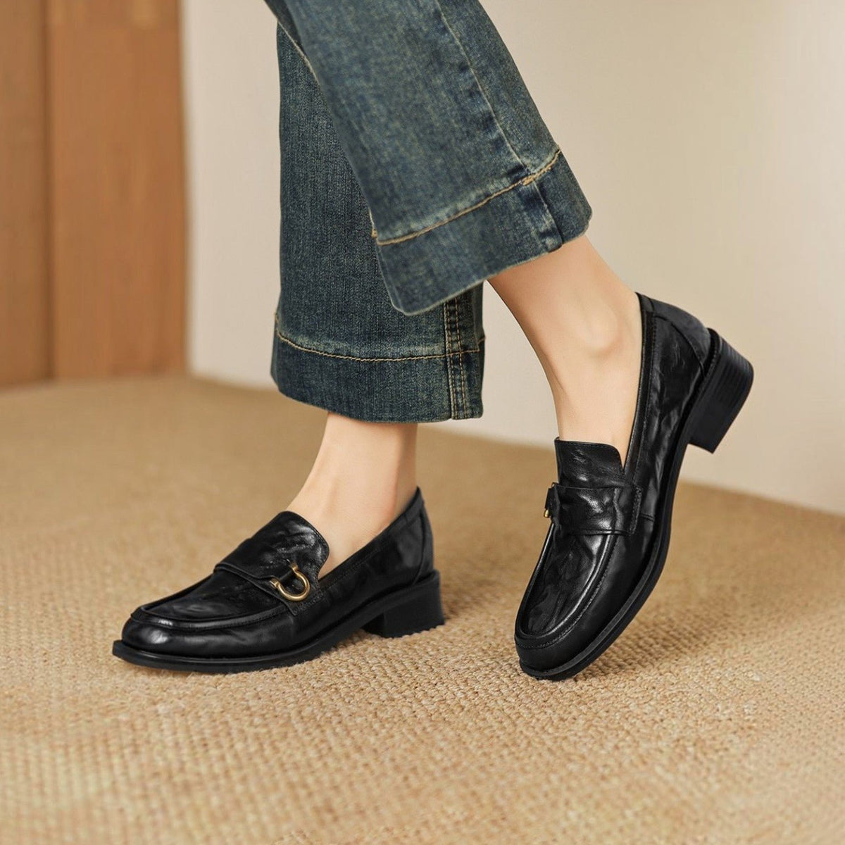 Celia | Leder Loafer mit Horsebit-Akzent für Frauen